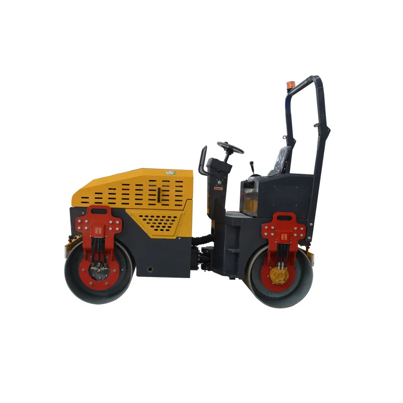 Rodillo compactador vibratorio de doble tambor hidráulico de 1,5 t con mejores ventas
