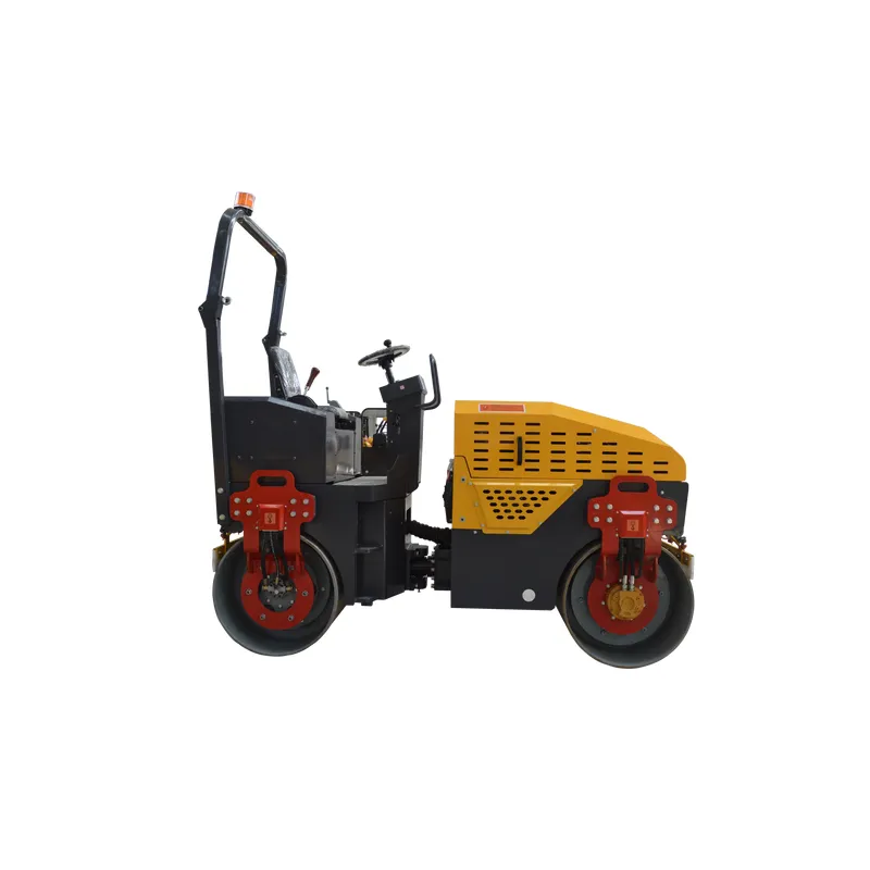 Rodillo compactador vibratorio de doble tambor hidráulico de 1,5 t con mejores ventas