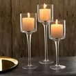 Glass lantern,candle holder,glass metal candle holder