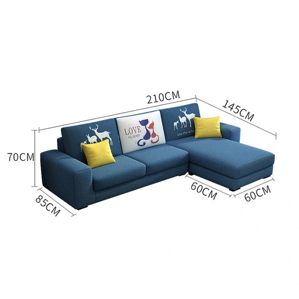 Fabric Sofa Modern Living Room Furniture Assembly Combination