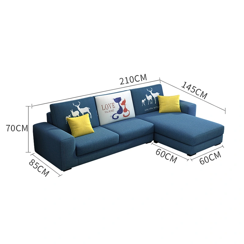 Fabric Sofa Modern Living Room Furniture Assembly Combination