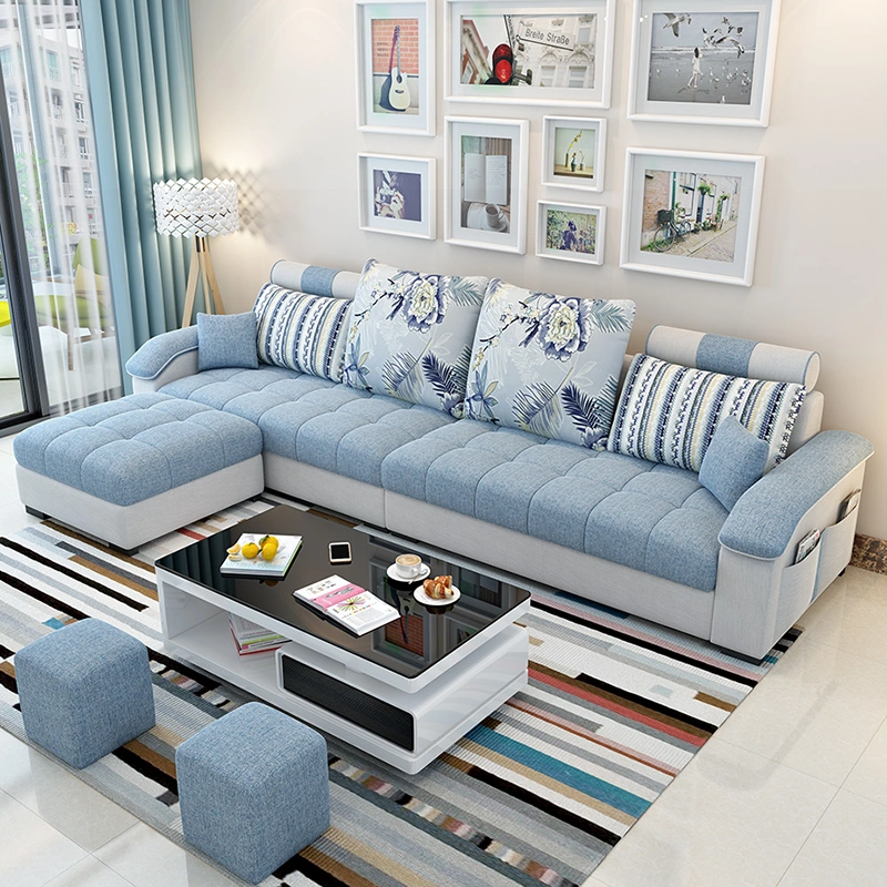 Nordic Simple Modern Fabric Four Seat Sofa Disassembly And Washing