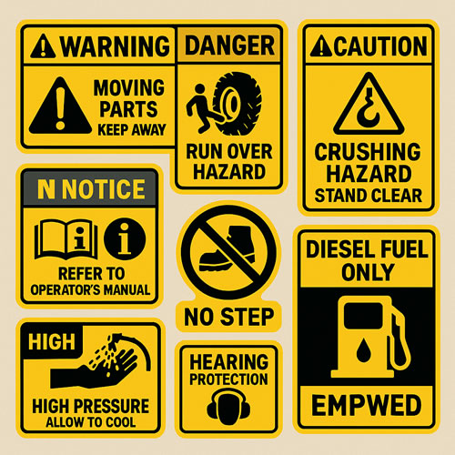 Heavy Duty Equipment Labels for Harsh Industrial Use