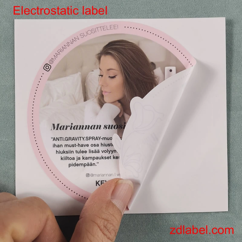 autocollant électrostatique, autocollants statiques, usine d'impression d'étiquettes