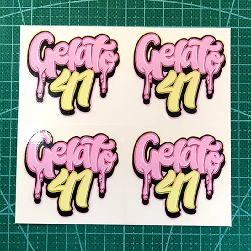 ملصق نص لاصق ذاتي ، ملصق معدني ذهبي ، مصنع طباعة ملصقات