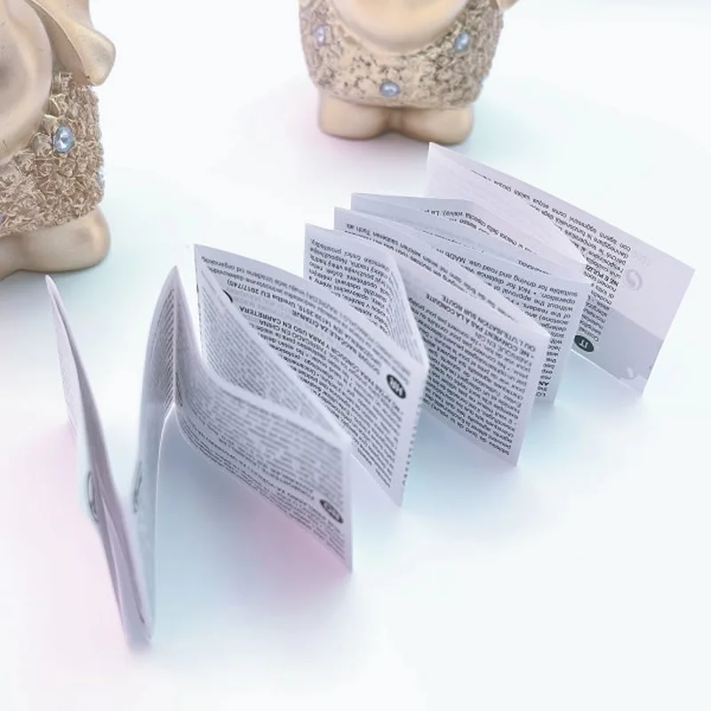 autocollant plié, étiquette auto-adhésive multicouche, étiquette à contenu étendu