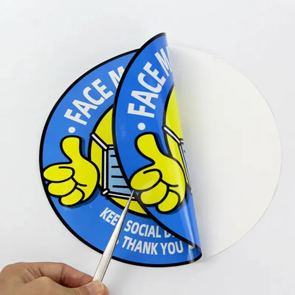 autocollants double face personnalisés – étiquettes imprimées double vue