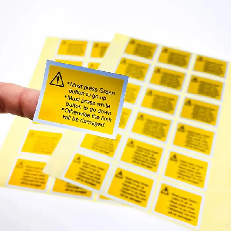 étiquettes d'avertissement et de sécurité personnalisées – durables et conformes