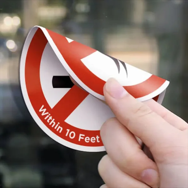 étiquettes promotionnelles extérieures personnalisées – autocollants résistants aux intempéries et durables