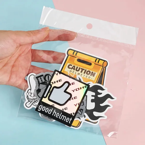 packs d'autocollants personnalisés – designs mixtes, emballages prêts à vendre