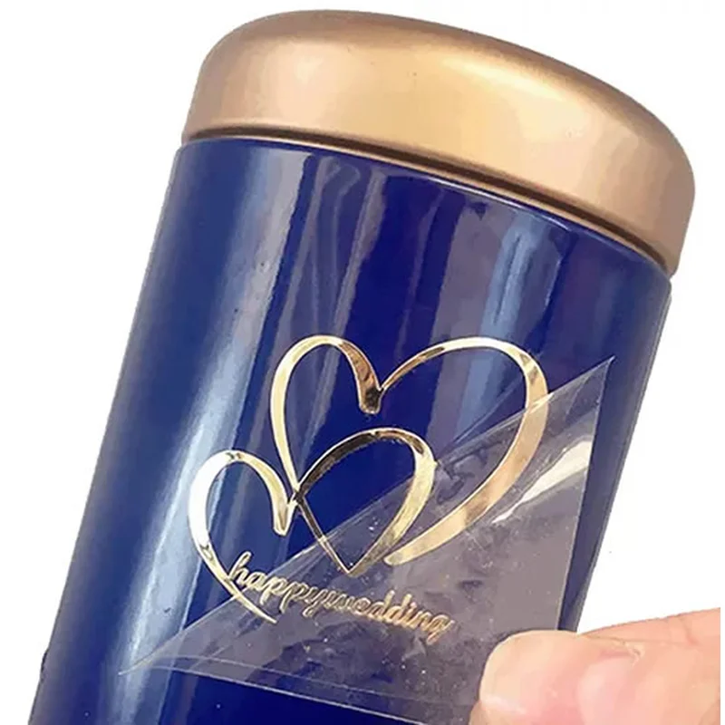 autocollants de transfert transparents personnalisés – logo, texte et effets 3D