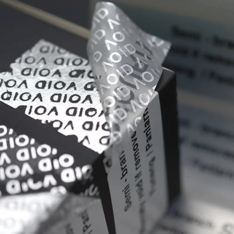 ملصقات هشة ، ملصق باطل ، ورق هش ، مصنع طباعة الملصقات