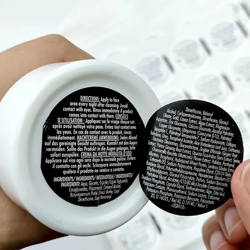 étiquettes sandwich personnalisées – multicouches pelables et révélatrices