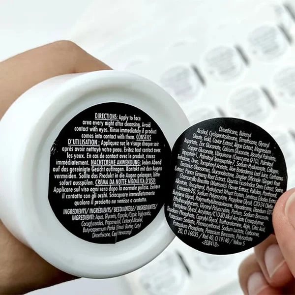 étiquettes sandwich personnalisées – multicouches pelables et révélatrices