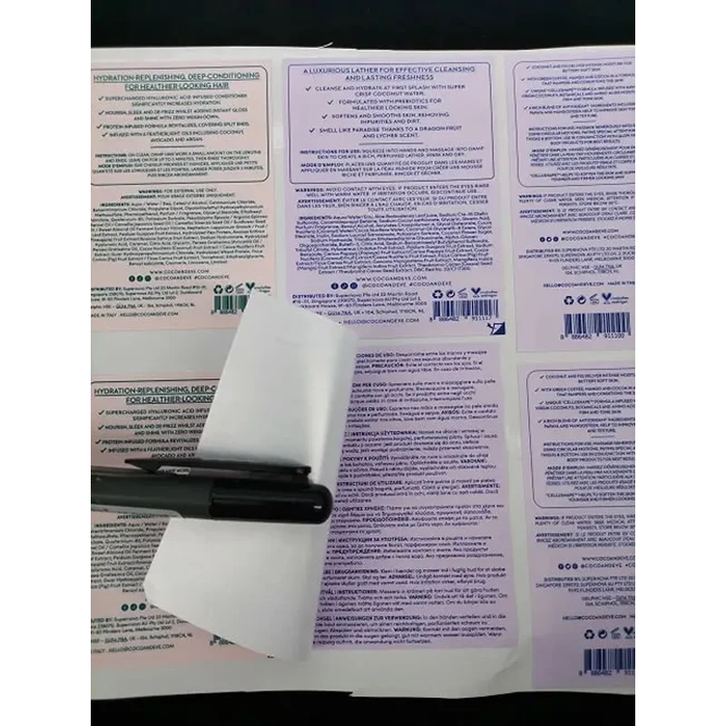 étiquettes sandwich personnalisées – multicouches pelables et révélatrices