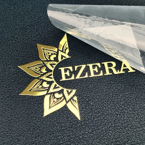 autocollant de texte auto-adhésif, étiquette en métal doré, usine d'impression d'étiquettes