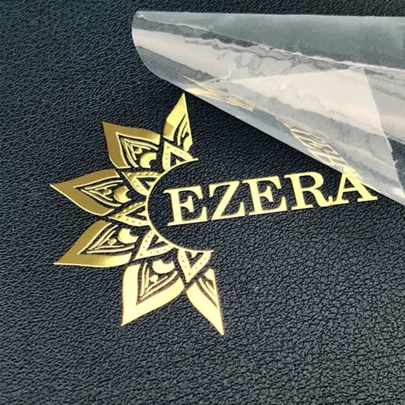 autocollant de texte auto-adhésif, étiquette en métal doré, usine d'impression d'étiquettes