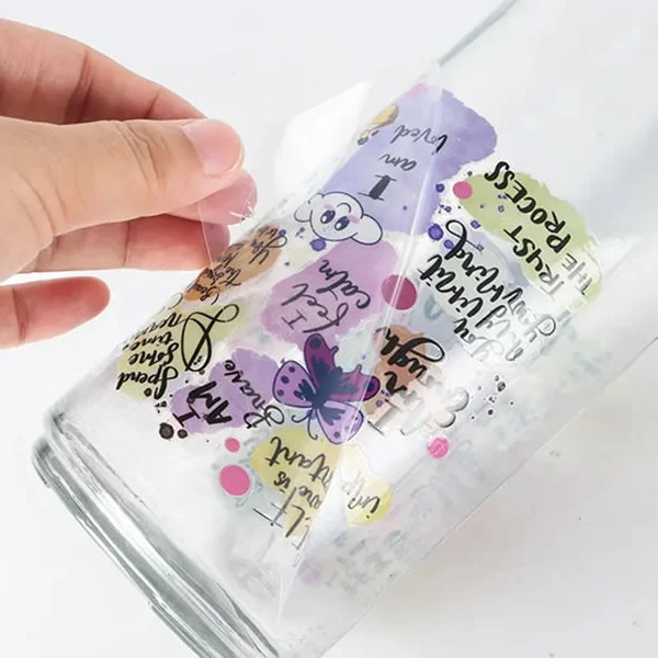 ملصق نص لاصق ذاتي ، ملصق معدني ذهبي ، مصنع طباعة ملصقات