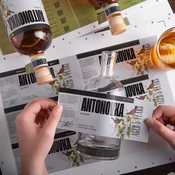 Custom Matte Wine Labels – Elegant & Versatile Paper Stickers