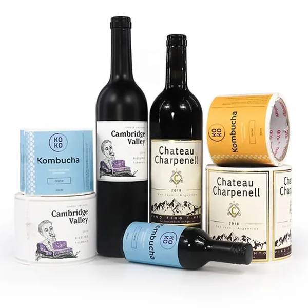 ملصقات نبيذ مصنوعة من ورق كرافت مخصص - صديقة للبيئة وذات ملمس مميز