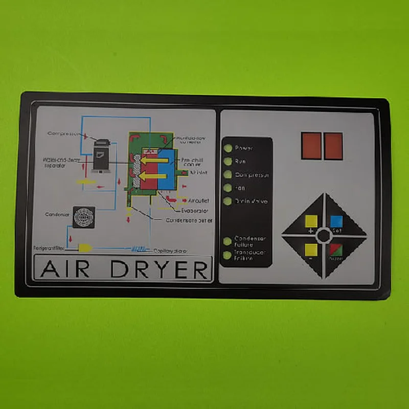 étiquettes de panneau de commande personnalisées – superpositions d'interrupteurs à membrane durables et en relief