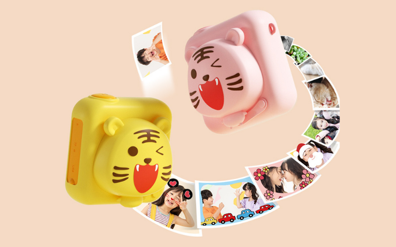 2022 Tiger dual lens MP3 children digital camera