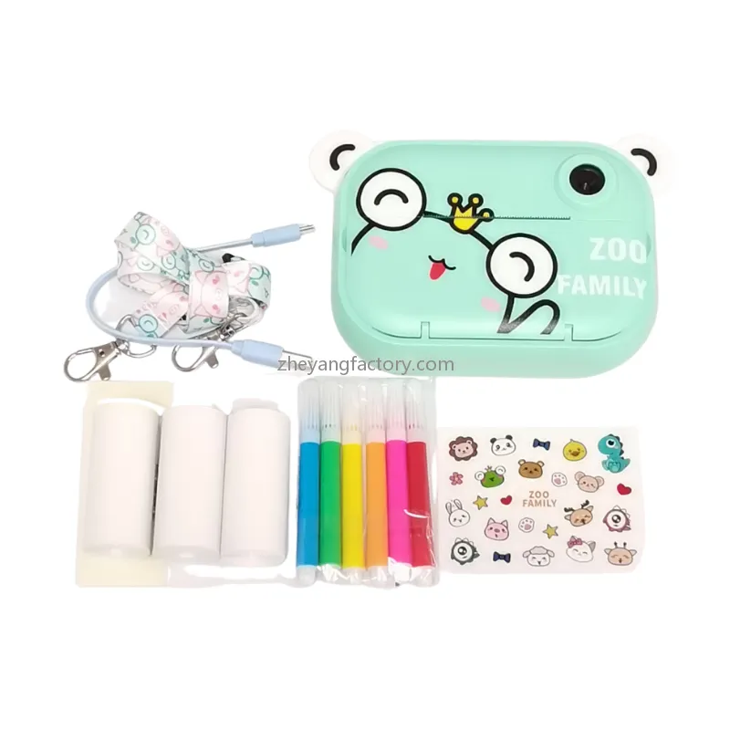2.4 inch 1080P WiFi frog selfie video kids instant print camera