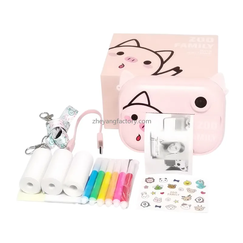 2.4 inch 1080P WiFi frog selfie video kids instant print camera