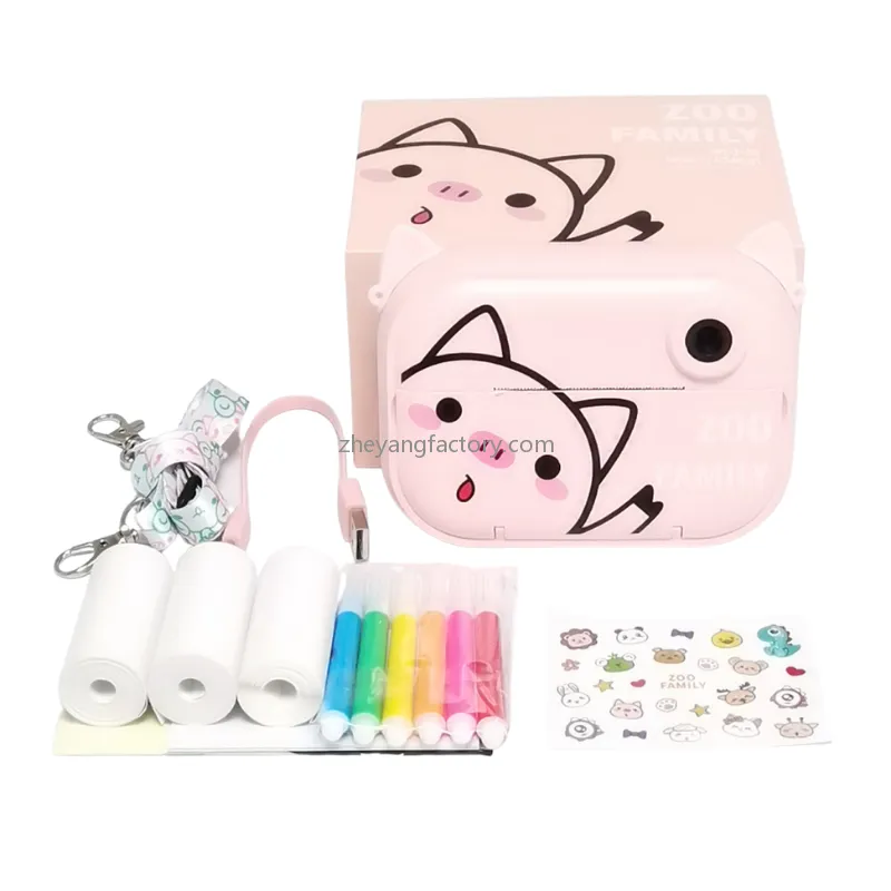 2.4 inch 1080P WiFi frog selfie video kids instant print camera