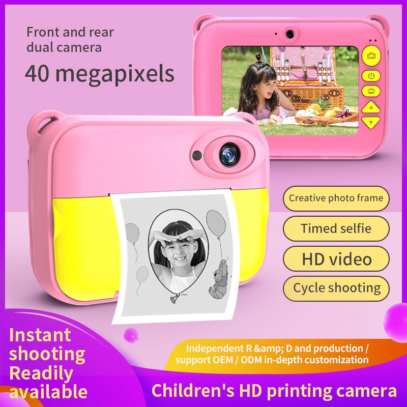 2.4 inch 1080P video recording kids instant print camera
