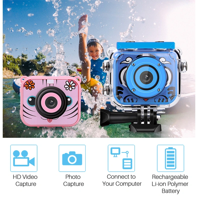 2.0 inch 1080P video recording waterproof kids action camera