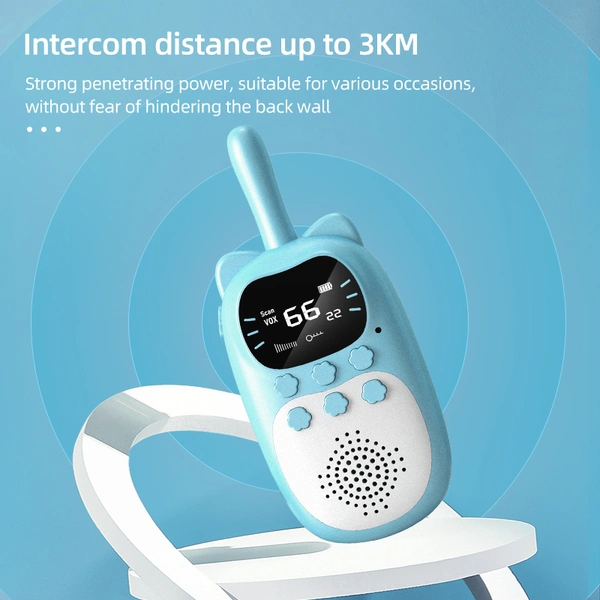 1.5 inch LED light 1000mAh 3km walkie talkie for kids