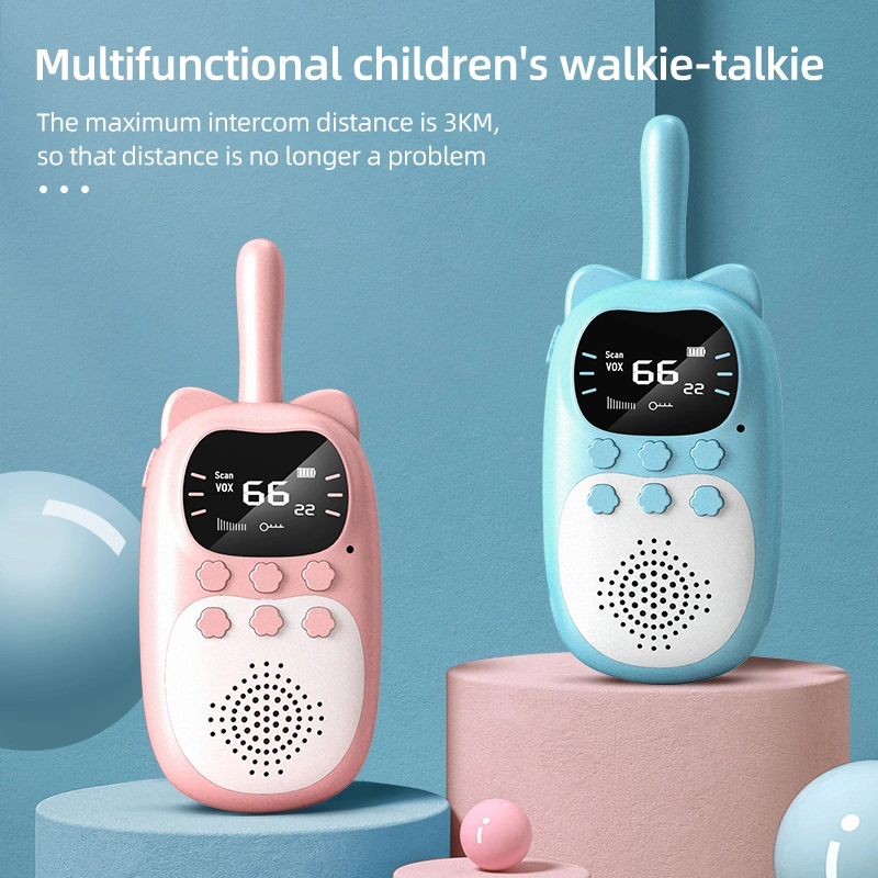 1.5 inch LED light 1000mAh 3km walkie talkie for kids