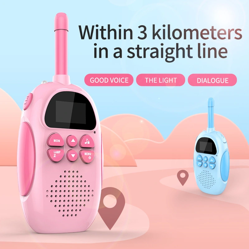 1.5 inch LED light 1000mAh 3km walkie talkie for kids