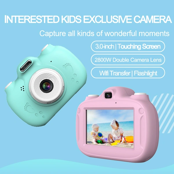 3 inch touch screen WiFi filter selfie kids camera touch screen