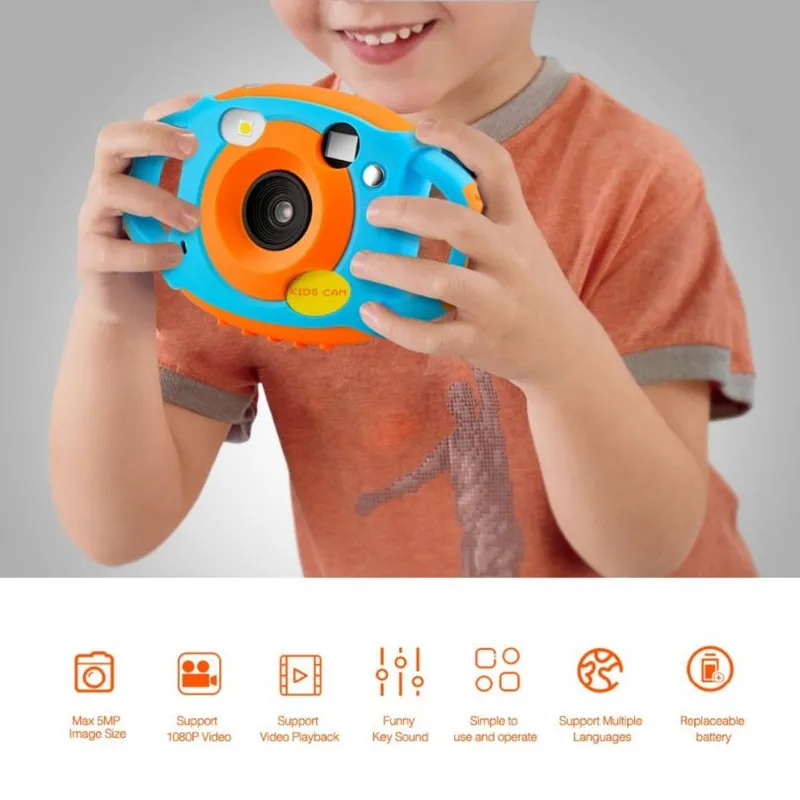 2.0 inch HD 1080P 400mAh 5MP selfie kids digital camera