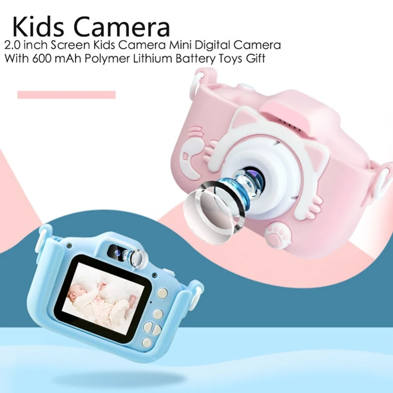 2.0 inch HD 1080P 720P 400mAh 20MP selfie kids digital camera