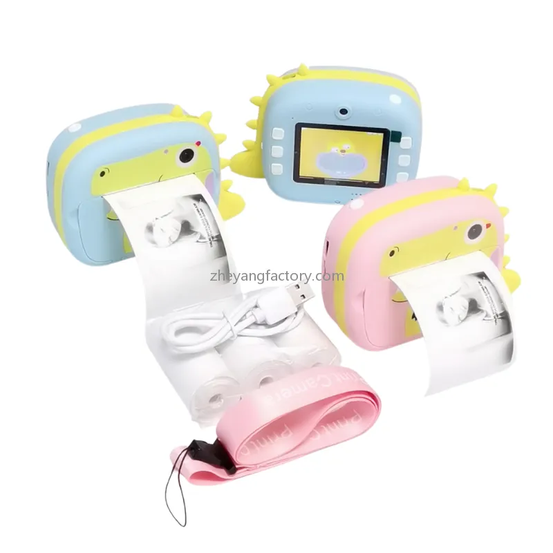 2.4 inch 4K 1080P WiFi dinosaur video kids instant print camera