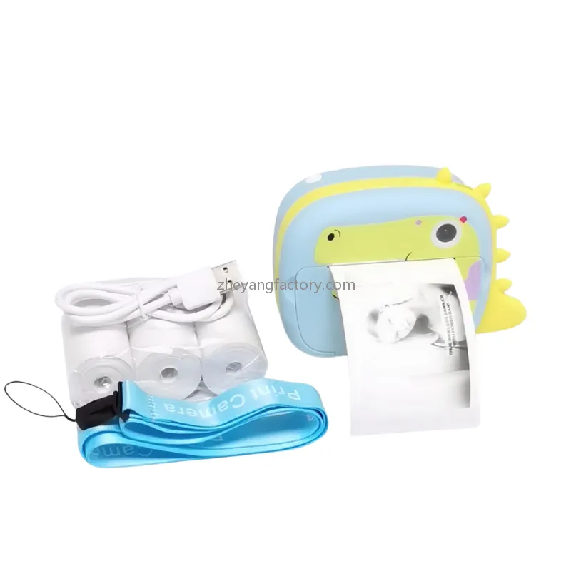 2.4 inch 4K 1080P WiFi dinosaur video kids instant print camera
