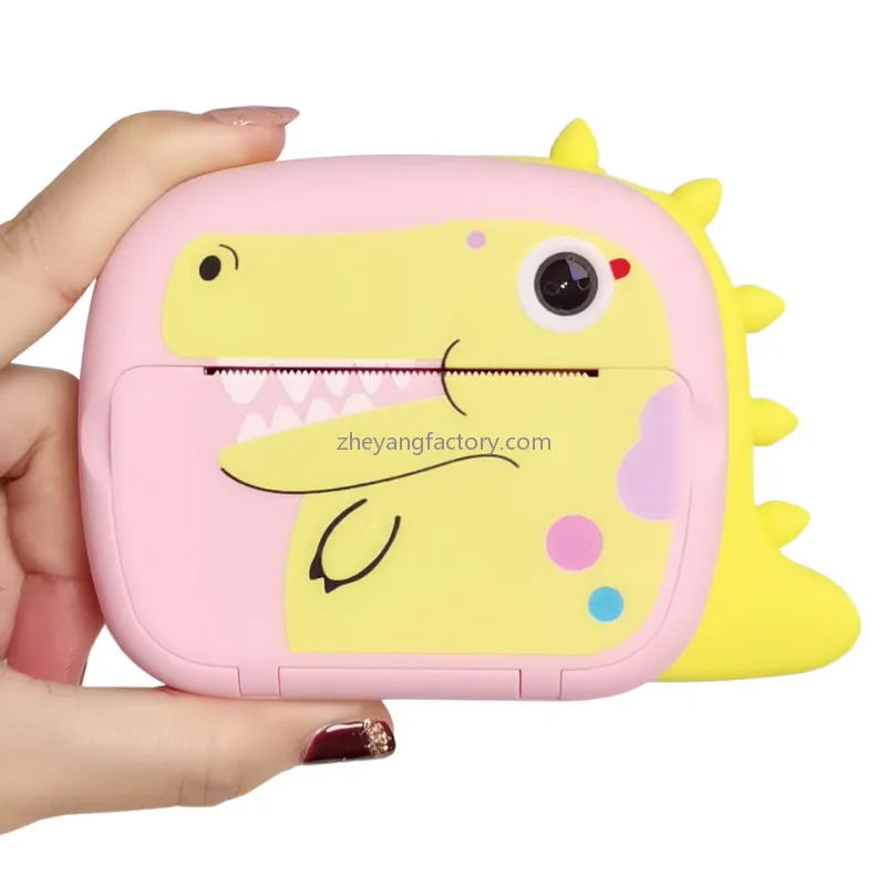 2.4 inch 4K 1080P WiFi dinosaur video kids instant print camera