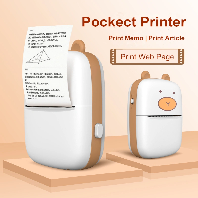 200dpi inkless bluetooth mini printer portable mini thermal printer