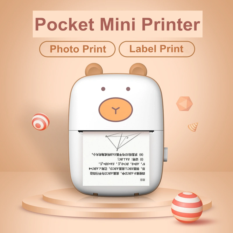 200dpi inkless bluetooth mini printer portable mini thermal printer