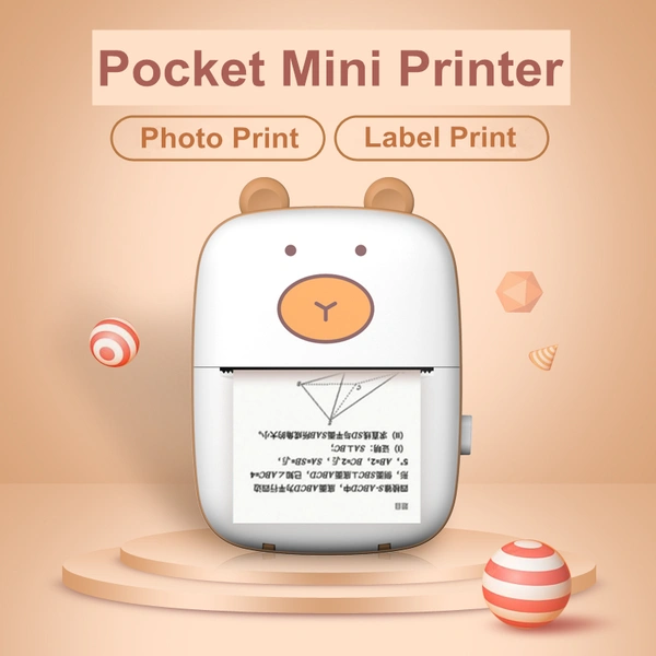 200dpi inkless bluetooth mini printer portable mini thermal printer