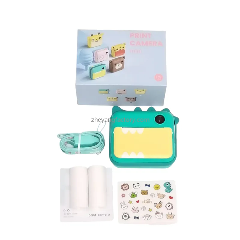 2.4 inch 1080P WiFi bear selfie video kids instant print camera