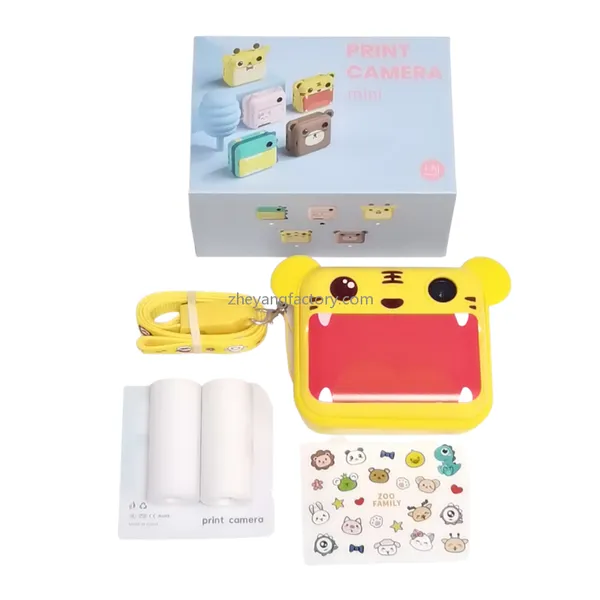 2.4 inch 1080P WiFi bear selfie video kids instant print camera