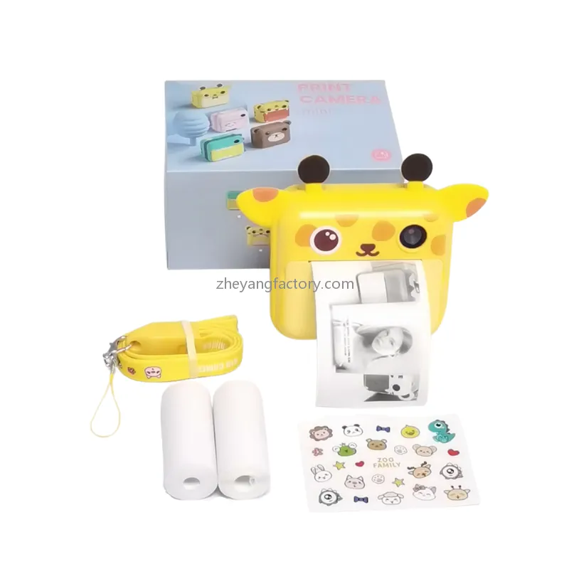 2.4 inch 1080P WiFi bear selfie video kids instant print camera