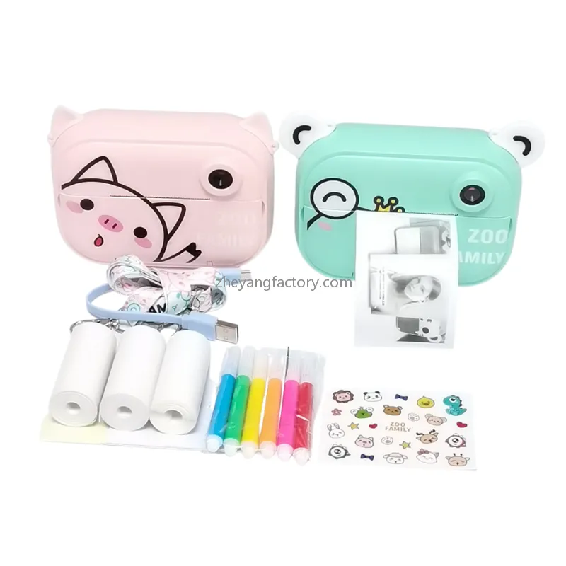2.4 inch 1080P WiFi frog selfie video kids instant print camera