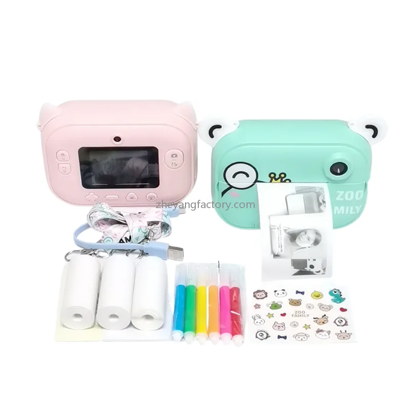 2.4 inch 1080P WiFi frog selfie video kids instant print camera