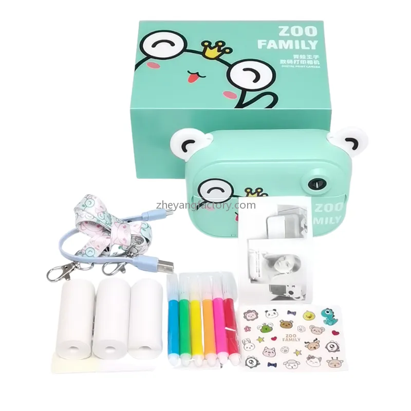 2.4 inch 1080P WiFi frog selfie video kids instant print camera