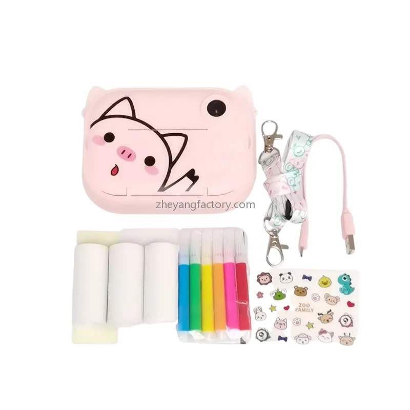 2.4 inch 1080P WiFi frog selfie video kids instant print camera